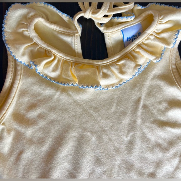 Yellow Ruffled Kids Top - Picture 3 of 10